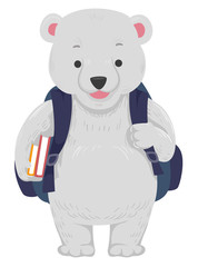 Polar Bear School Bag Books