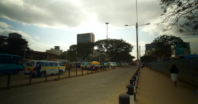Timelapse of a busy street in Nairobi. Kenya, Africa