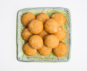 Peanut Cookies or Rounded Peanut Cookies on a background.