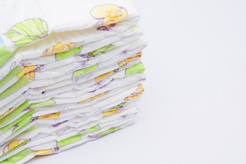 Stack Of Baby Diapers