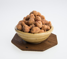 peanuts or roasted peanuts on a background.
