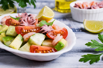 Salad with seafood
