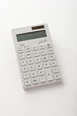 calculator on the white background.