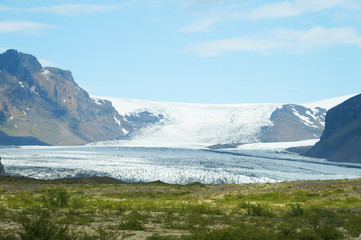Beautiful glacier in summer,Iceland,