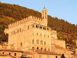 Gubbio, Italy. One of the most beautiful small town in Italy. The historical building called Palazzo dei Consoli