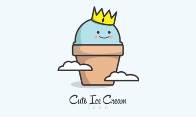 Cute Ice Cream Icon