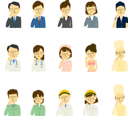 働く人 職業 悩む 考える 困る