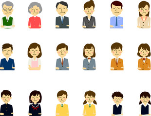 家族 3世代 夫婦 老人 親子 学生 子供悩む 考える 困る