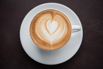 coffee cup on wooden table