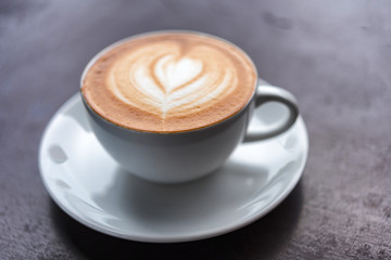 coffee cup on wooden table