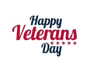 Calligraphic text for Veterans day, USA celebration. Vector design Happy Veterans Day