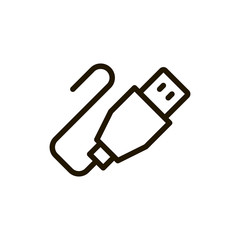 Usb line icon