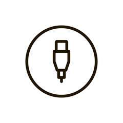 Usb line icon