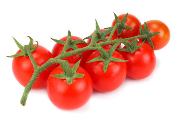 cherry tomatoes isolated on a white background
