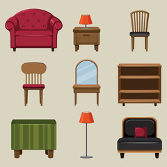 Different types of furnitures