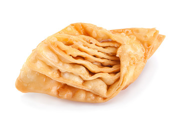 Sweet honey pastry on white
