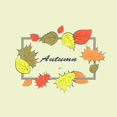 Autumn Square Frame