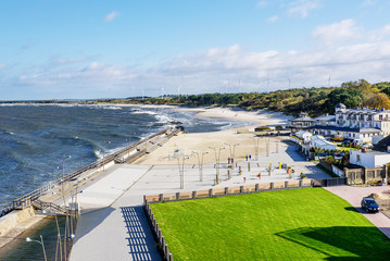 Fitnessplatz Strand Darlowko Küste Promenade