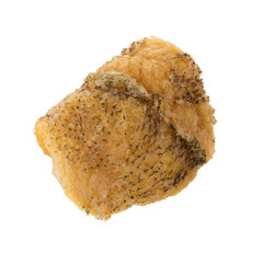 Fried Trichogaster pectoralis cut in slice fry for crispy, fish thai food isolated on white...