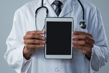 Doctor holding a digital tablet