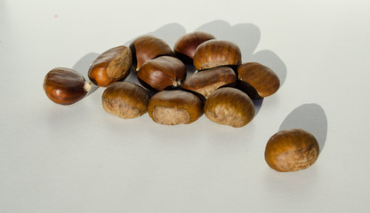 Autumn evening with fresh delicious chestnuts.
