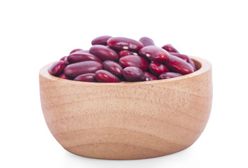 red beans isolated on the white background