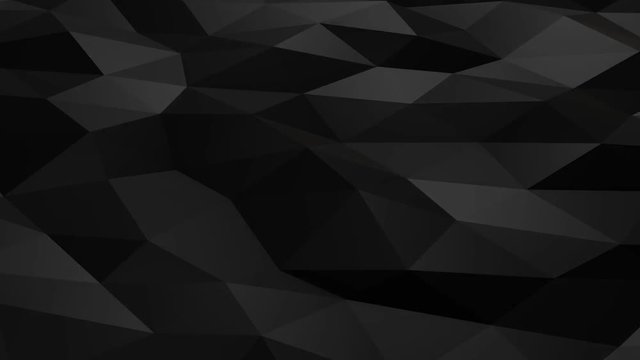 Black polygonal shiny shapes animation loop