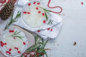 Christmas white margarita punch