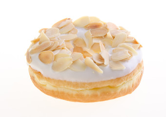 donut, almond donut on background
