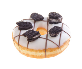 donut, sweet donut with sugar isolated on background