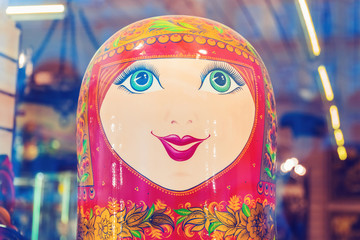 Head of a wooden nesting doll