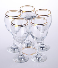 glass, water glass on background.