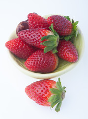 strawberry, fresh red strawberry on background