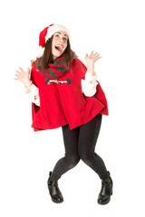 Girl in Christmas, dancing