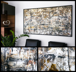 Original abstract art on the wall