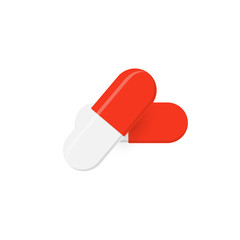 Medical pills. Simple clip-art illustration isolated on background