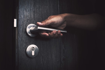 Fototapeta premium opening unlock the door.