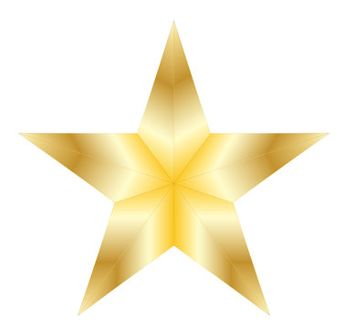 golden star on white background vector eps 10