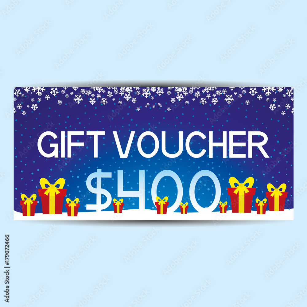 Sticker gift voucher.