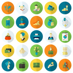Fototapeta premium Business and Finance Icon Set