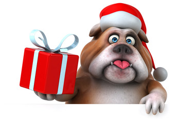 Fun bulldog - 3D Illustration