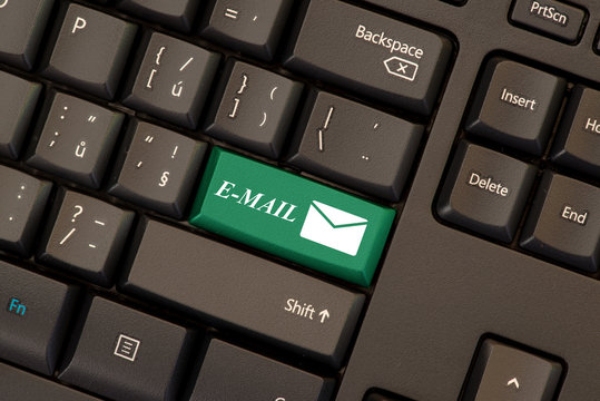 Email green key on keyboard