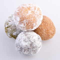 donut. munchkins donuts on background