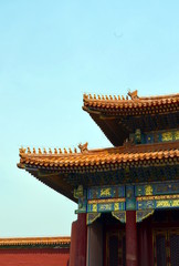 Obraz premium Pagodas pavilions within the complex of the Temple of Heaven in Beijing China
