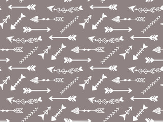 Vector arrows seamless pattern. Tribal background. Good for wallpaper, scrapbook paper, texture, print, wrapping, textile.