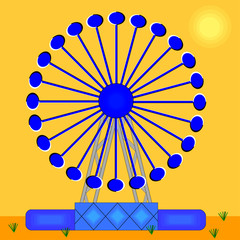 Ferris wheel optical illusion