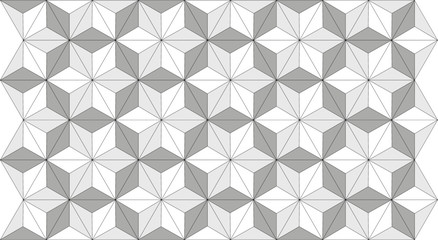 Triangle & Square optical illusion in black, white & grey