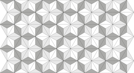 Triangle & Square optical illusion in black, white & grey
