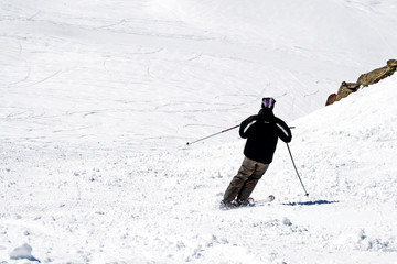 skier on a slope