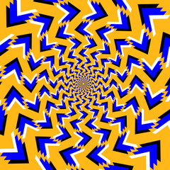Zig-zag tunnel optical illusion
